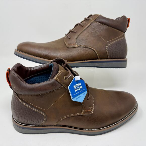 Nunn Bush Chuka Hiker Boots Brand New In Box Mens 8 1/2 Brown Cognac S-1533 - Picture 6 of 16